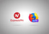 The Mozilla and ExpressVPN logos sit side by side, in partnership.