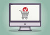 The ExpressVPN logo in a shopping cart.