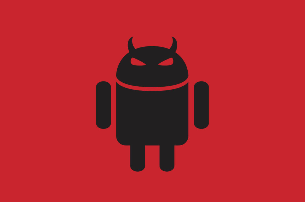 Android robot with horns.