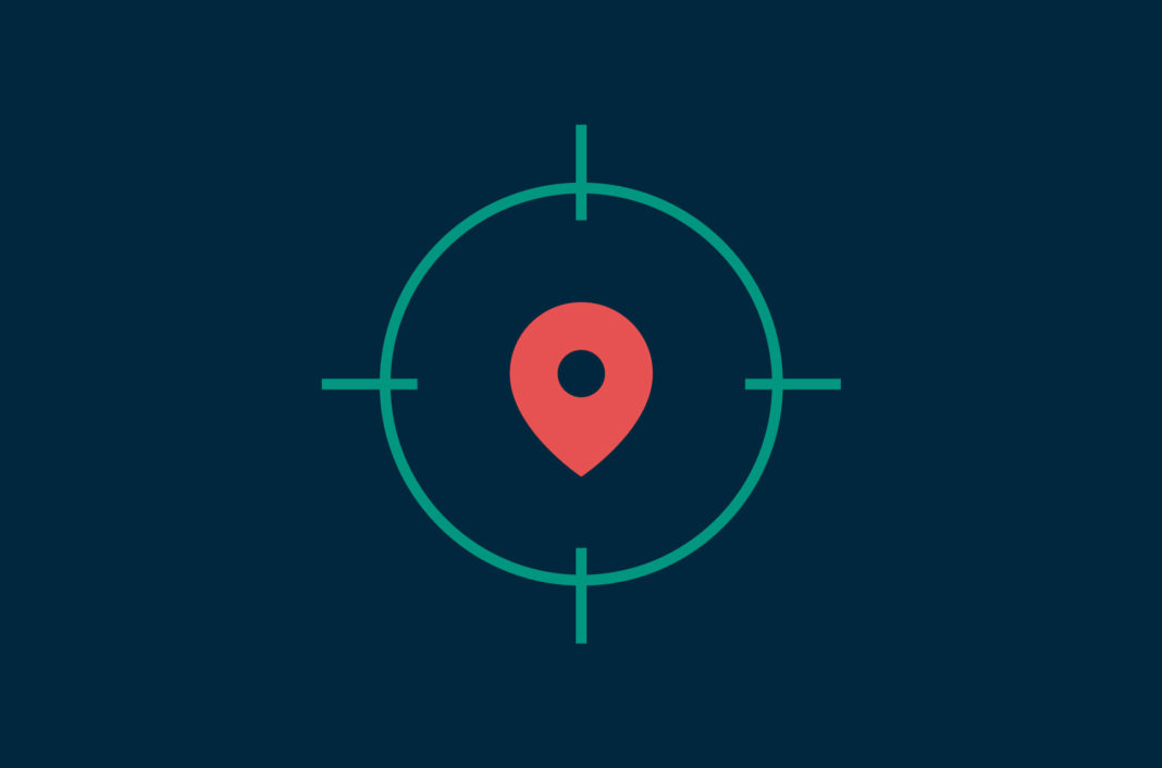 Location symbol in the crosshairs.