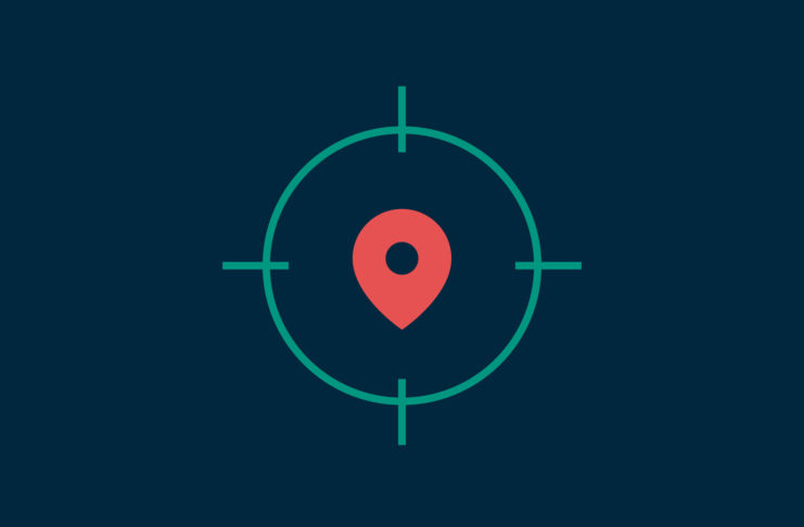 Location symbol in the crosshairs.