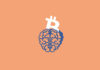 Bitcoin symbol emerging from a brain